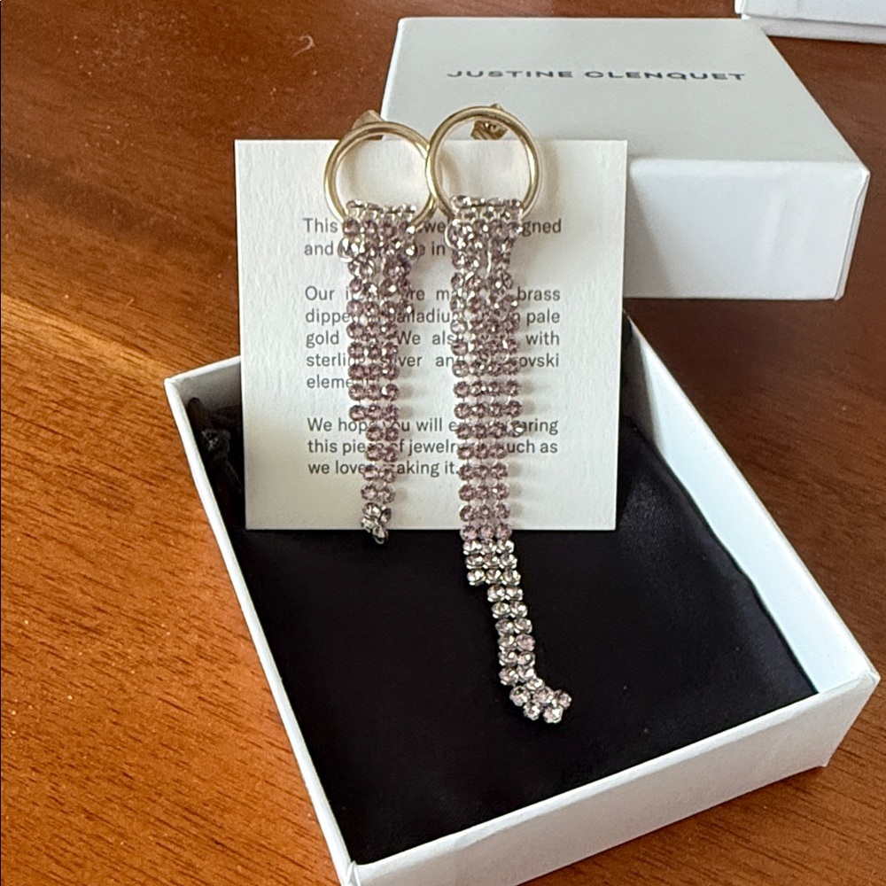 Pale Gold and Purple Silver Earrings